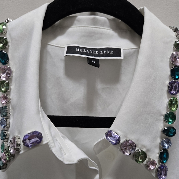 Melanie Lyne- White button down shirt ✨️ - Picture 1 of 4